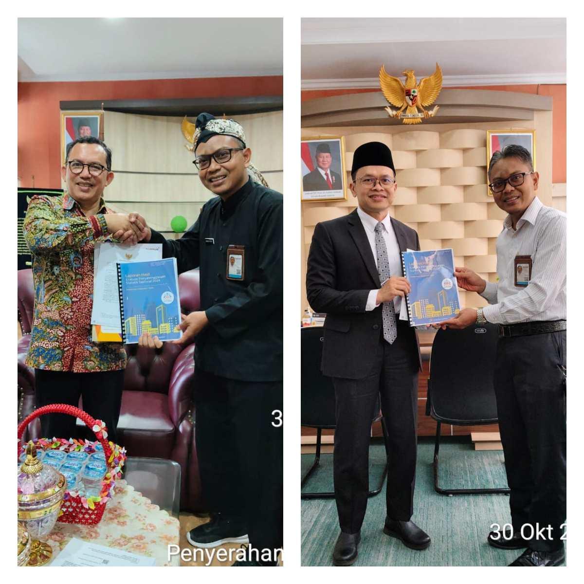 Tegal Regency Government Receives Results of Sectoral Statistics Development Evaluation (EPSS) 2024