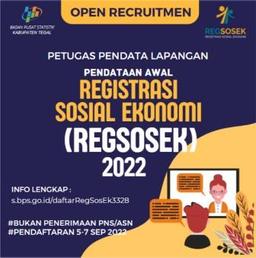 PENGUMUMAN REGISTRASI SOSIAL EKONOMI (REGSOSEK)