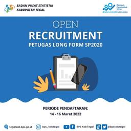 Rekrutmen Terbuka Petugas Pendataan LFSP2020 BPS Kabupaten Tegal