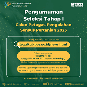 HASIL SELEKSI TAHAP I REKRUTMEN CALON PETUGAS PENGOLAHAN ST2023