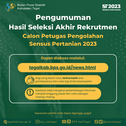 PENGUMUMAN: HASIL SELEKSI AKHIR REKRUTMEN CALON PETUGAS PENGOLAHAN ST2023