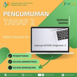 Pengumuman Hasil Seleksi Administrasi Calon Petugas Regsosek 2022