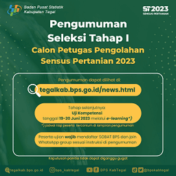 HASIL SELEKSI TAHAP I REKRUTMEN CALON PETUGAS PENGOLAHAN ST2023