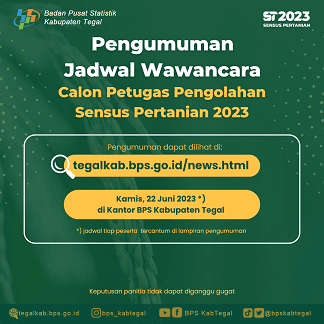 PENGUMUMAN WAWANCARA CALON PETUGAS PENGOLAHAN ST2023