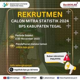 Pengumuman Rekrutmen Calon Mitra Statistik BPS Kabupaten Tegal 2024