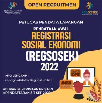 Announcement REGISTRASI SOSIAL EKONOMI (REGSOSEK)