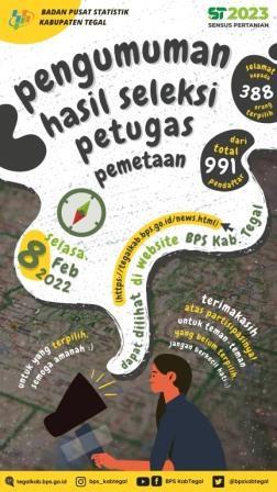 Pengumuman Kelulusan Petugas Pemutakhiran Kerangka Geospasial Dan Muatan Wilkerstat ST2023 