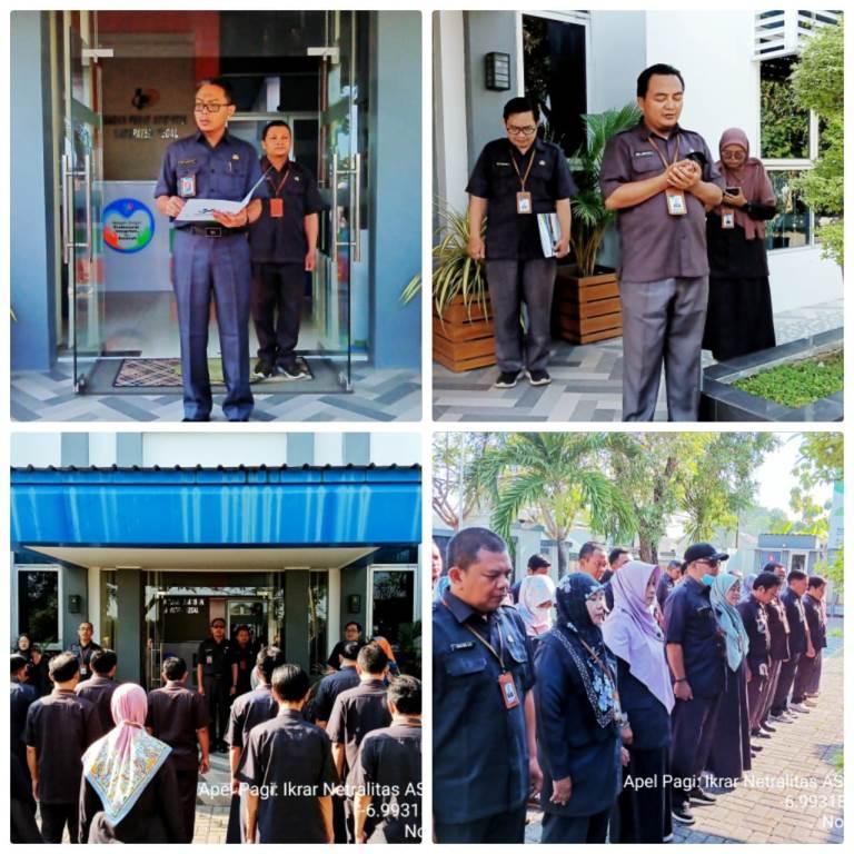 BPS Kabupaten Tegal Gelar Apel Pagi Ikrar Netralitas ASN pada Pemilu 2024